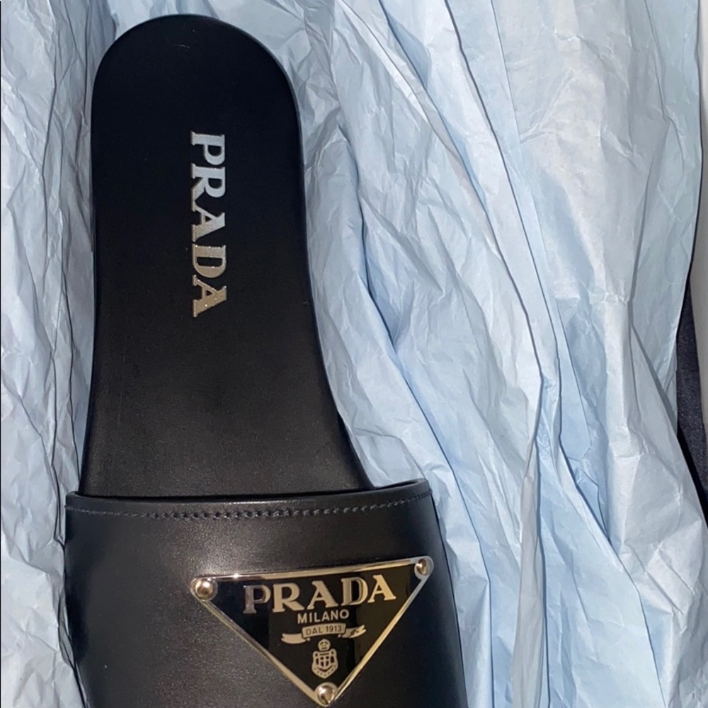 Prada triangle sandals